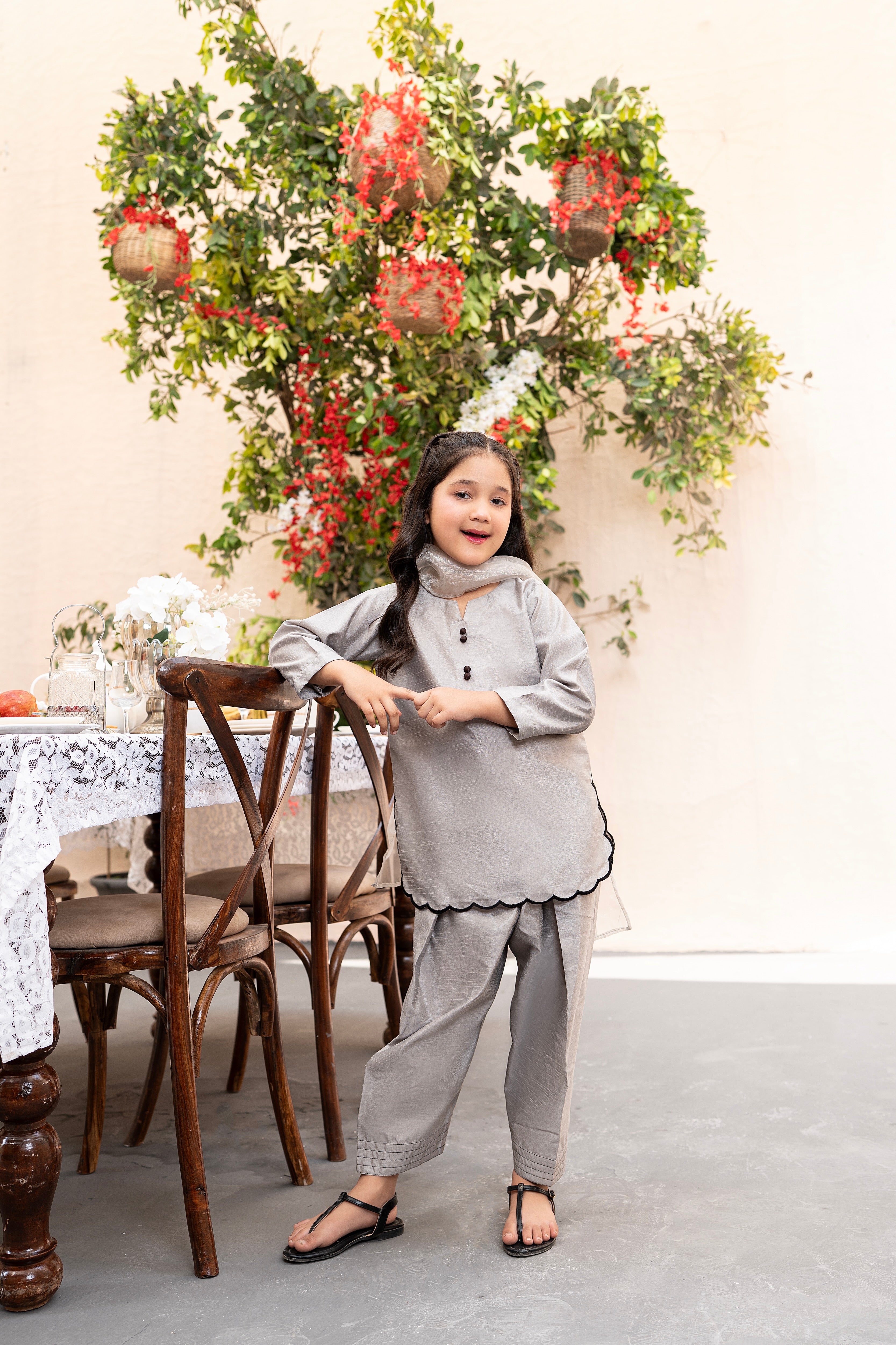 SOLID FARSHI SHALWAR - 3 PIECE SUIT