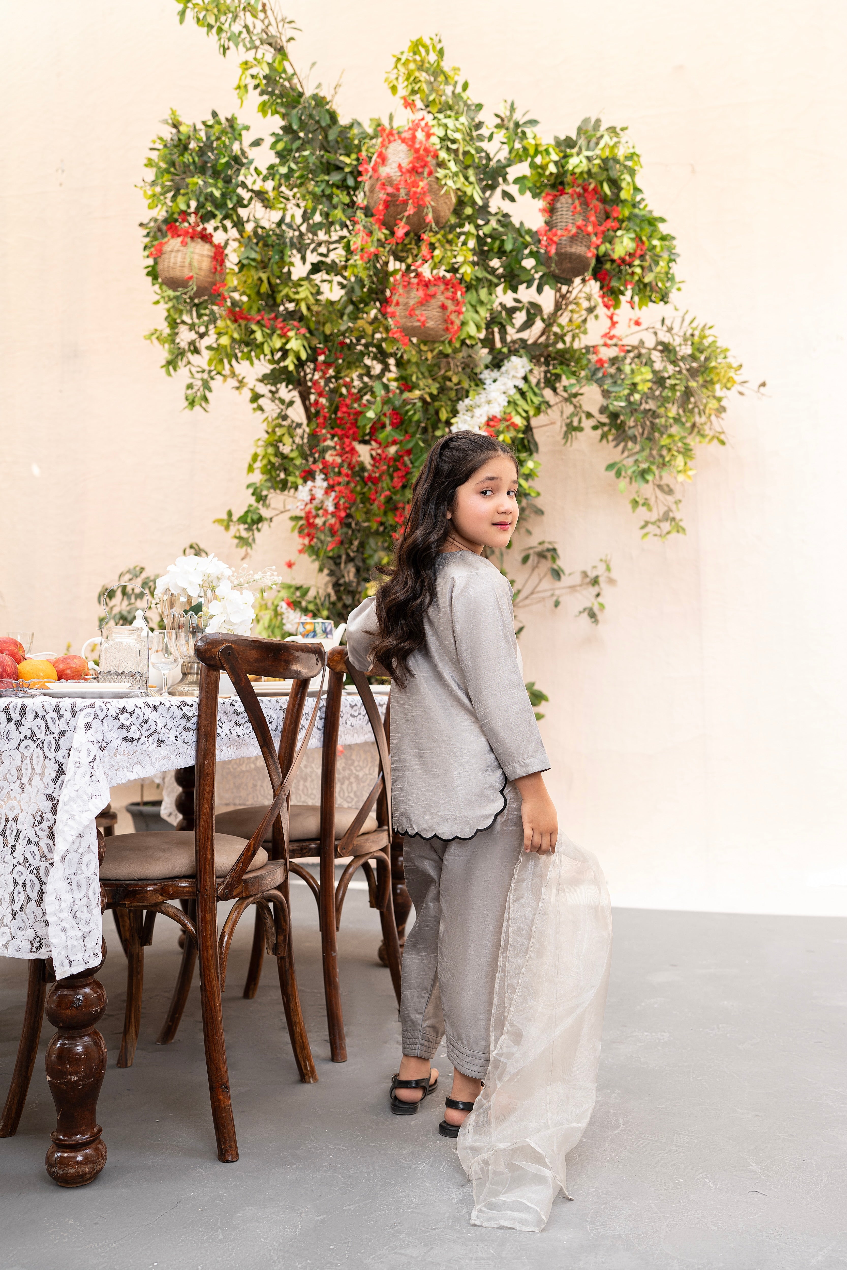 SOLID FARSHI SHALWAR - 3 PIECE SUIT