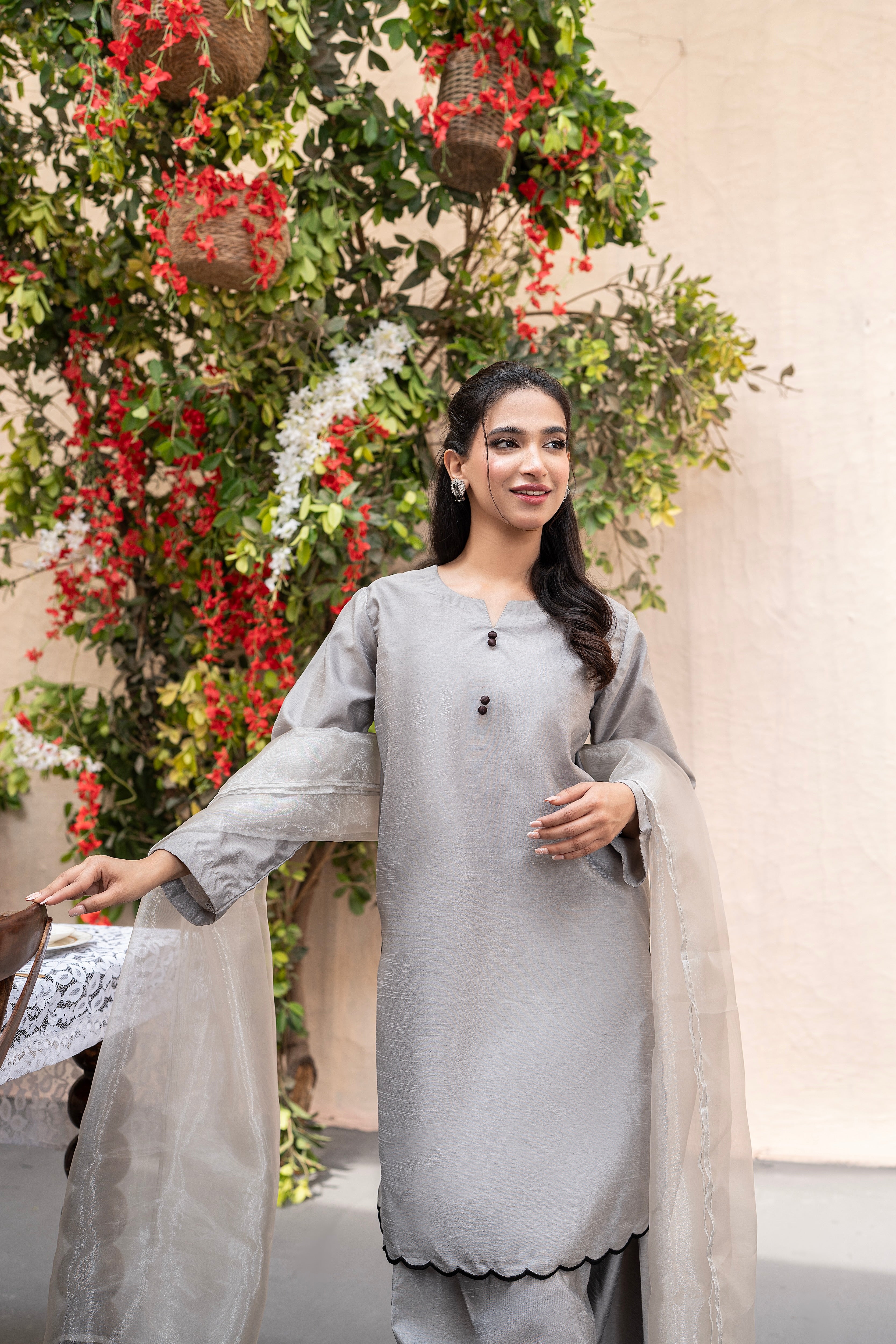 SOLID FARSHI SHALWAR-3 PIECE SUIT