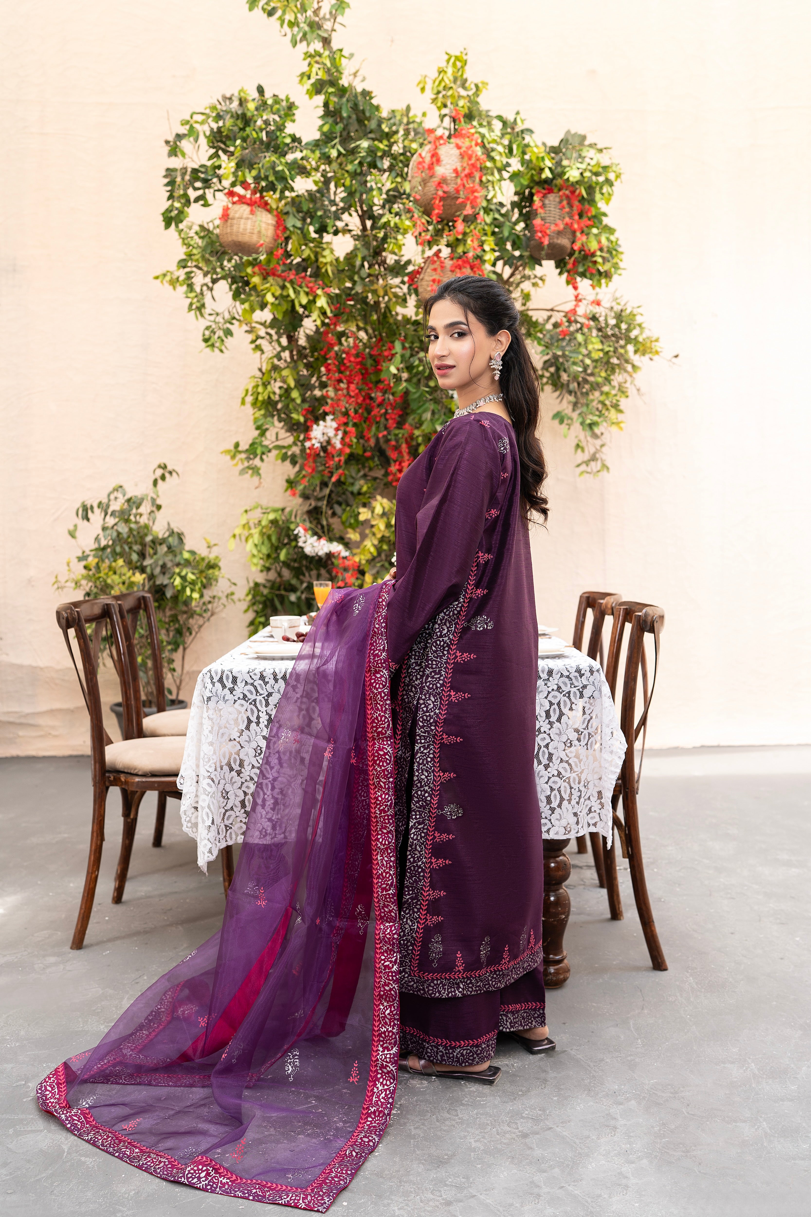 BLOCK PRINT- 3 PIECE SUIT