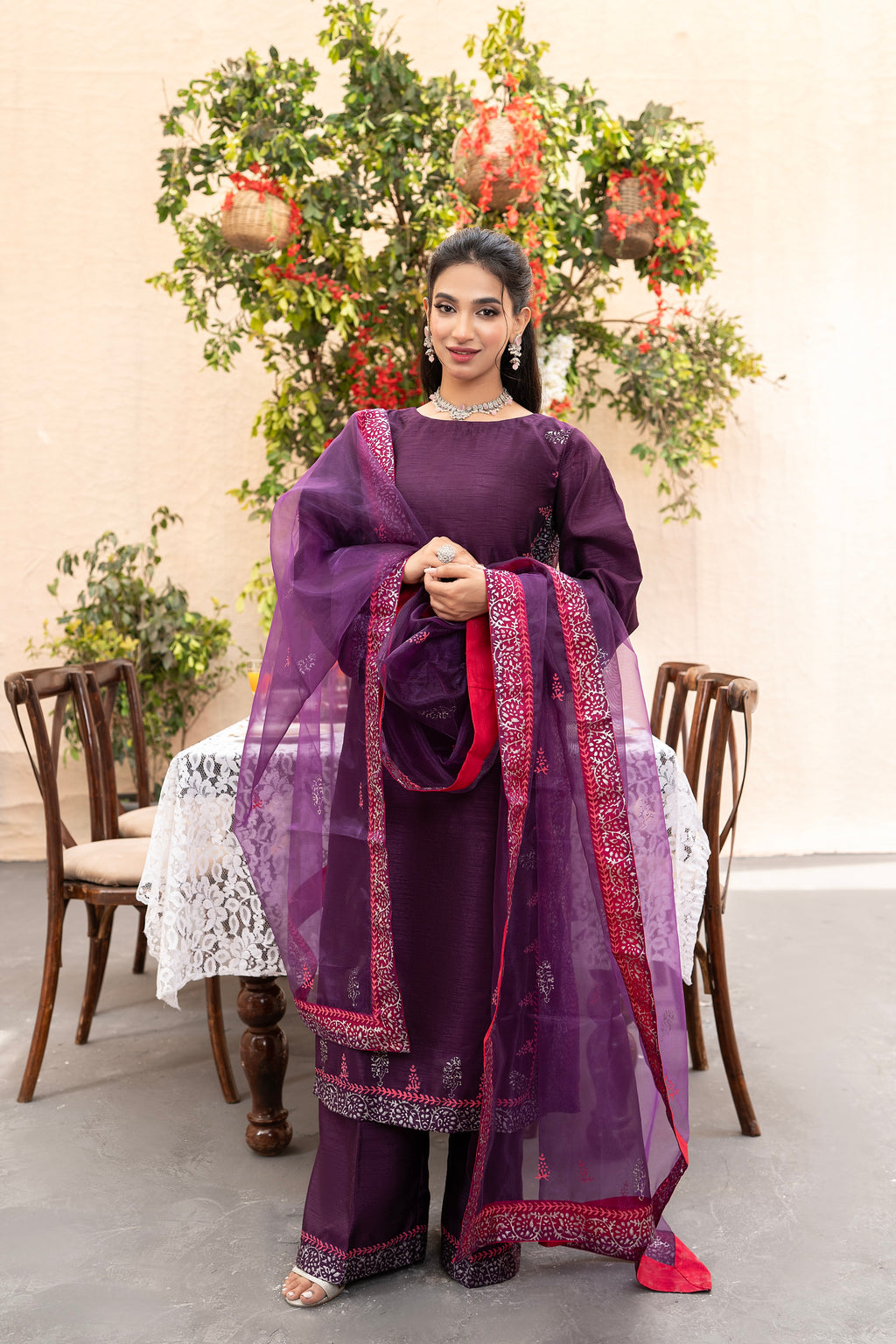 BLOCK PRINT- 3 PIECE SUIT