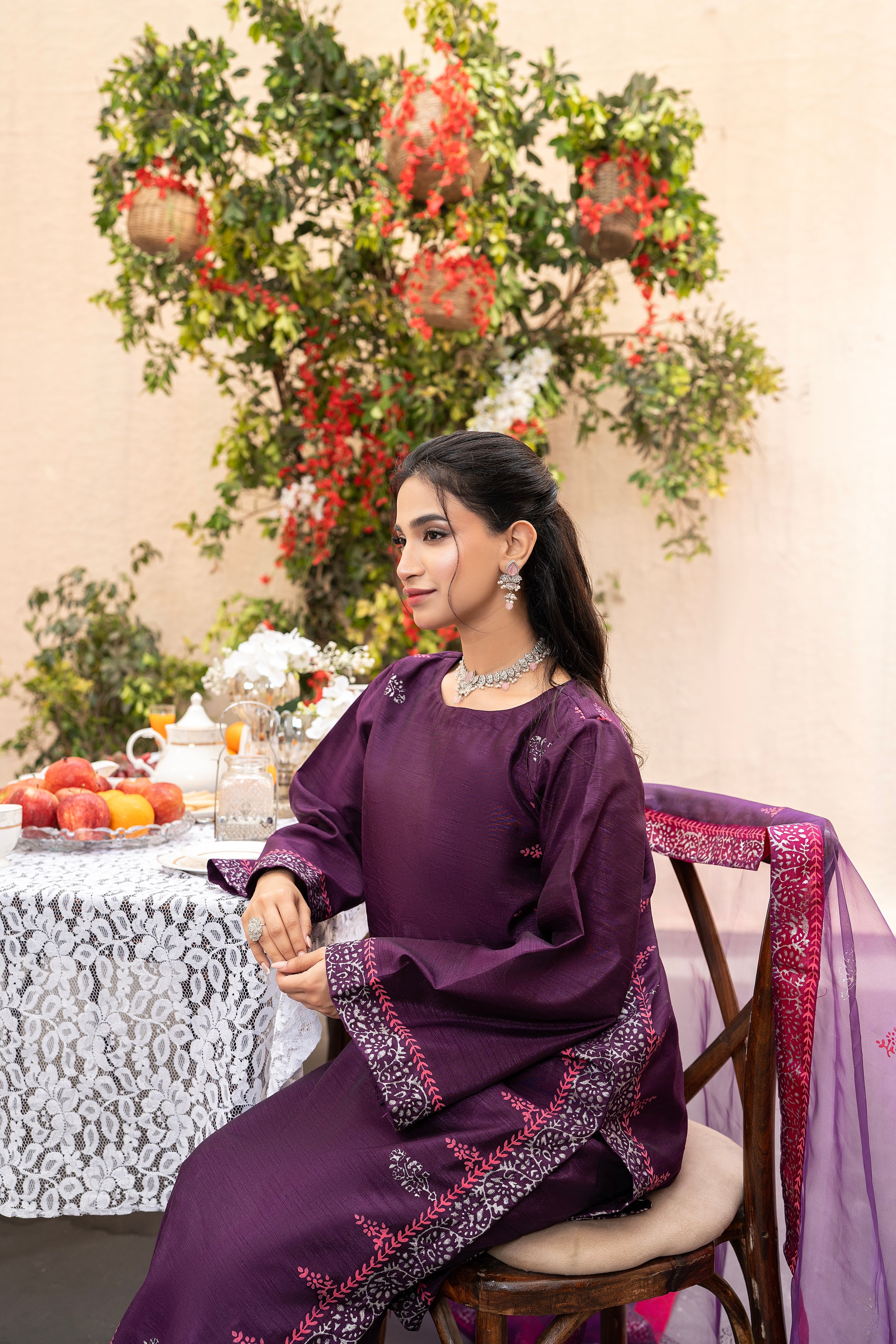 BLOCK PRINT- 3 PIECE SUIT