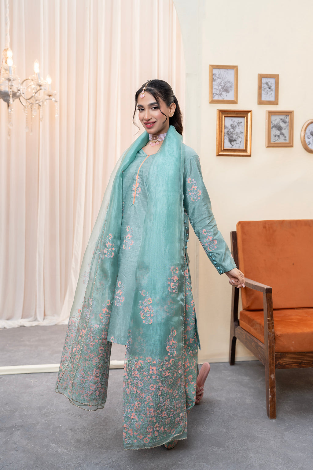 FEROZI BLOCK PRINTED - 3 PIECE SUIT