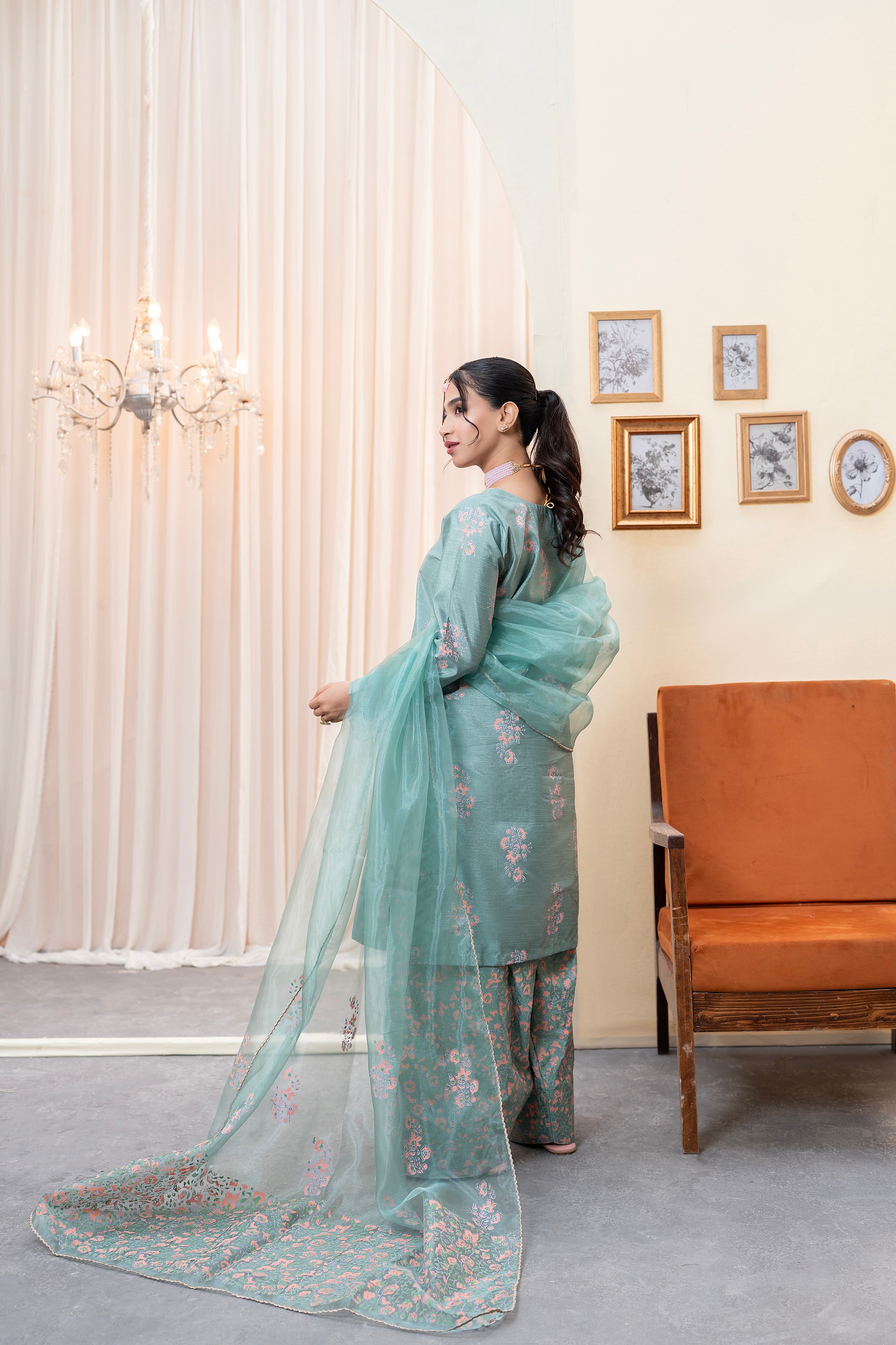 FEROZI BLOCK PRINTED - 3 PIECE SUIT