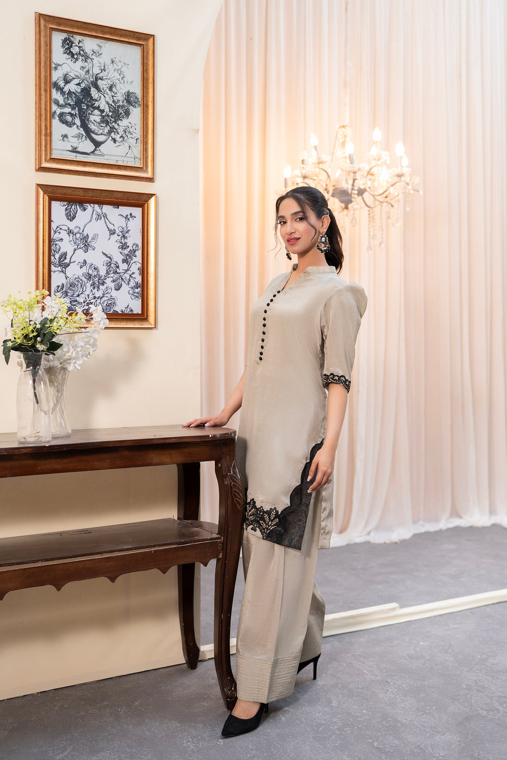 SAGE GREEN - FARSHI SHALWAR SUIT