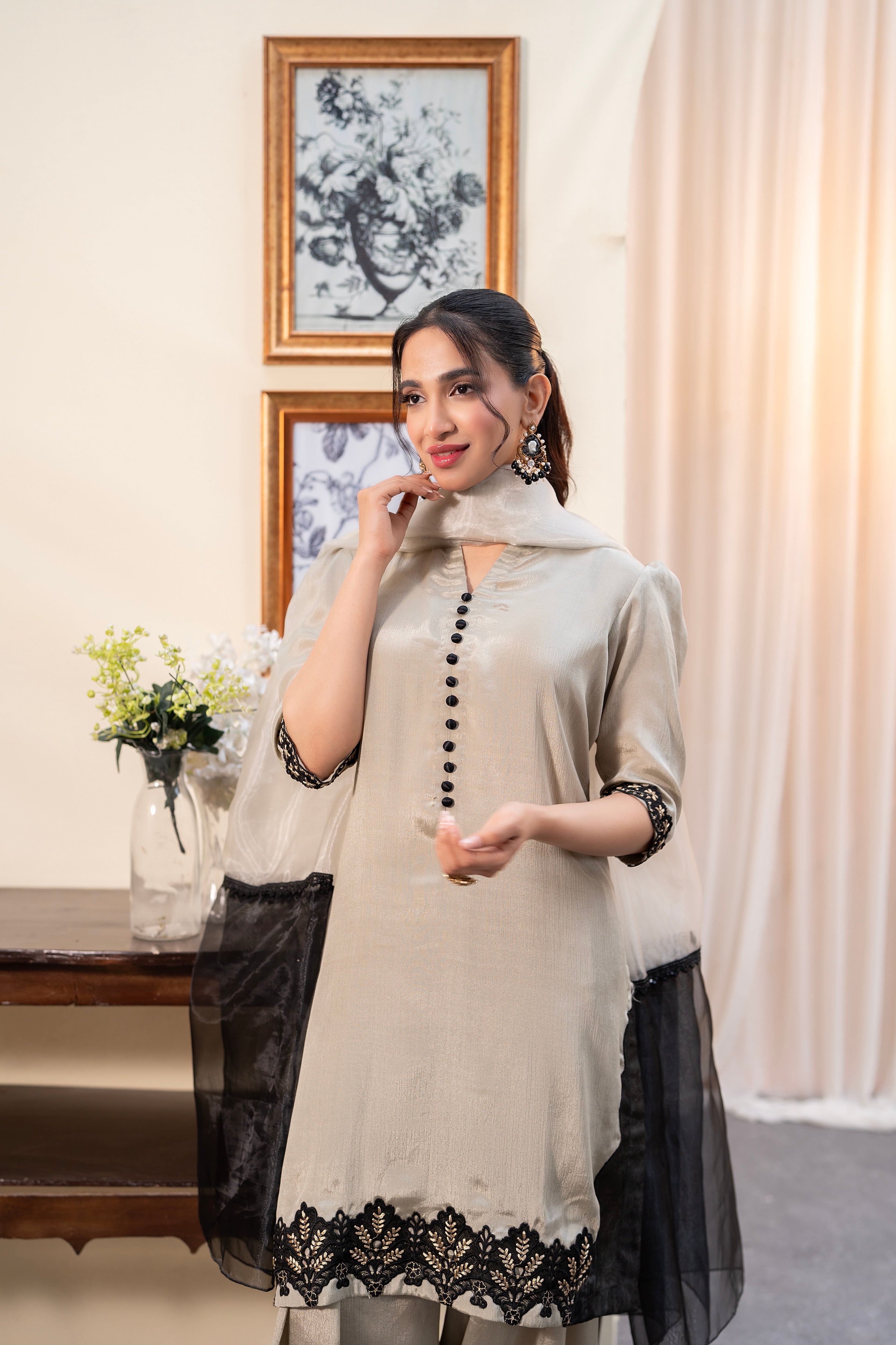 SAGE GREEN - FARSHI SHALWAR SUIT